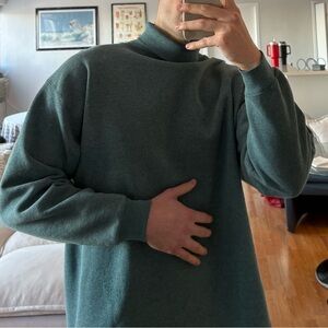 Vintage Green Turtleneck Sweater